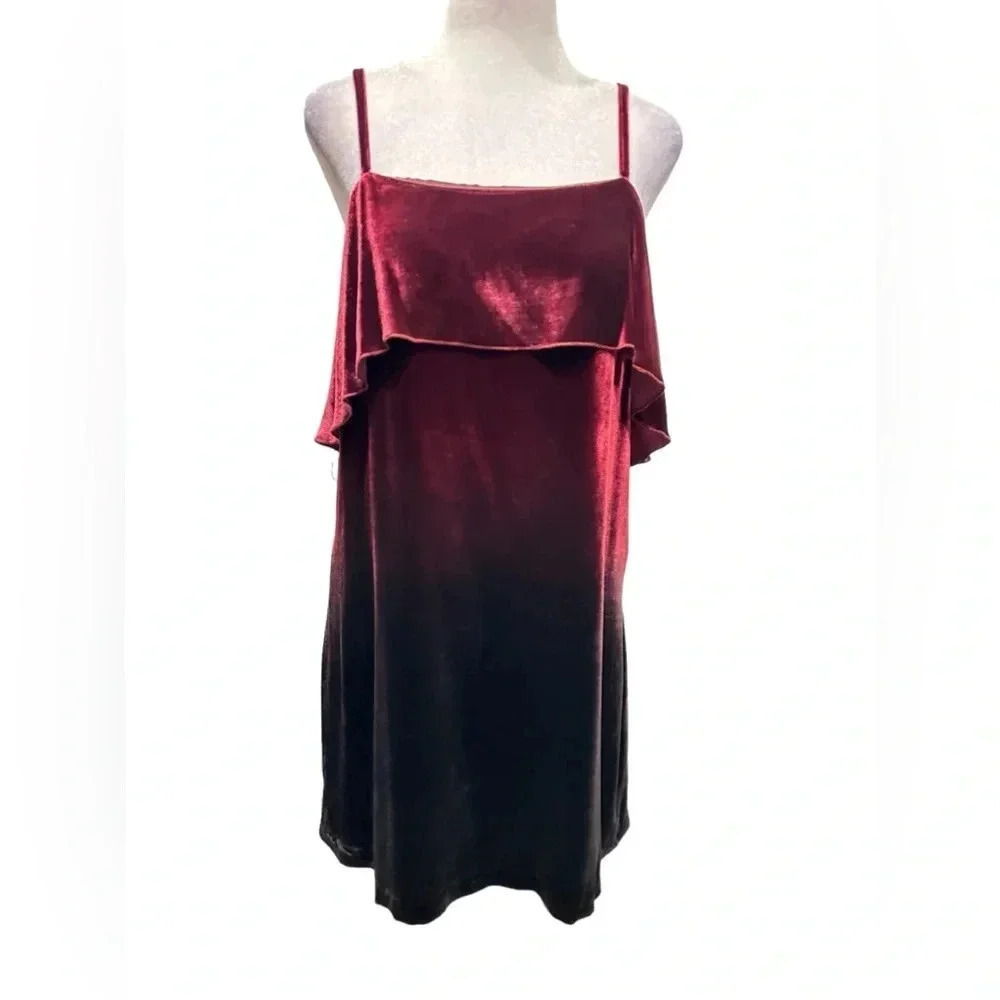 Alice + Olivia Bess Ombre Velvet Sleeveless Slip Dress size 10